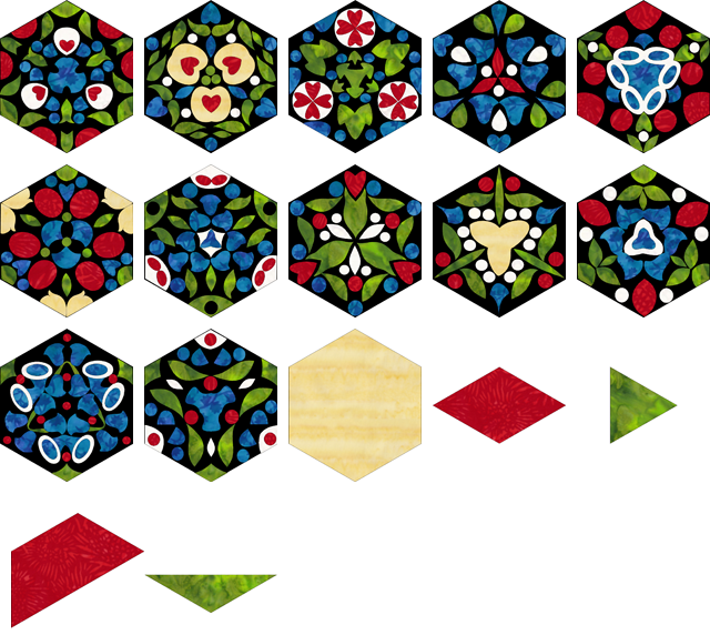 Flowering Hexies | Products | The Electric Quilt Company